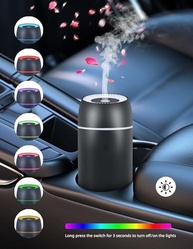 Difusor de Aromas para Carro Ultrassônico 100ml: Mini Umidificador Portátil com Luzes Coloridas - imagem 5