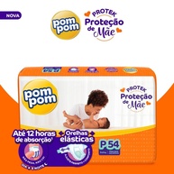 Fralda Pom Pom Mega P: Kit com 4 Pacotes +216 Un! - imagem 2