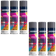 Tinta Spray 400ml Cinza Grafite Uso Geral em Aço Ferro Couro Gesso Cerâmica | Universo | Kit 06 un - imagem 1