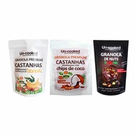 Kit 3 Granolas de Castanhas Uncooked: Brawnie, Banana, Coco - imagem 2