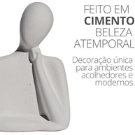 Estátua Decorativa Família Mãe 8cm em Cimento Artesanal - Peça Única e Elegante - imagem 4