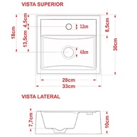 Cuba Azul Turquesa Lyam Decor: Banheiro com Estilo Único - imagem 2