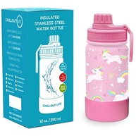 Garrafa Térmica Infantil Unicórnio Rosa 355ml - CHILLOUT LIFE com Tampa de Bico e Adesivos Fofos - imagem 4