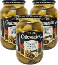 Azeitonas Verdes Gordal em Conserva com Caroço Grutzmacher - KIT 3 Unid - imagem 1