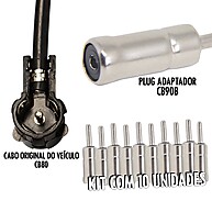 Plug Pino Cromado Adaptador Antena Automotiva CB90 B - 10 Unidades - imagem 2