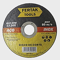 Disco Corte Inox 4.1/2" Fertak: Kit 10 Unidades - imagem 2