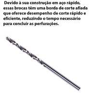 Brocas Aço Rápido 6mm MTX: Kit 10 Unidades - imagem 2