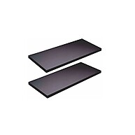 Prateleira MDF 60x20 Preta Fosca Flutuante – Kit com 2 Unidades - imagem 1