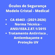 Óculos de Proteção Hospitalar: Kit com 2 Unidades - imagem 2