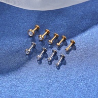 Piercing Labret Aço Cirúrgico: Guia Completo + Kit 2 Unidades - imagem 2