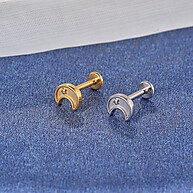 Piercing Aço Cirúrgico Estrela: Kit 2 Unidades - imagem 2