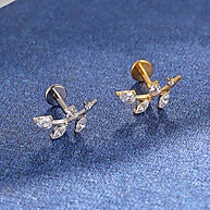 Piercing Titânio PVD Zircônia: Kit 2 Unidades - imagem 2
