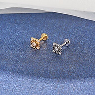 Piercing Titânio PVD com Zircônias: Kit 2 Unidades - imagem 2