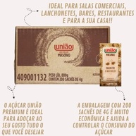 Açúcar Mascavo Sache União Caixa Com 200 Unidades De 4g - imagem 4
