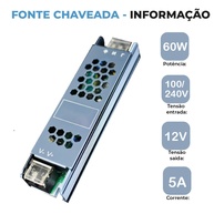 Fonte Chaveada 12V 5A: Kit com 4 Unidades - imagem 2