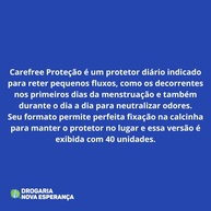 Cuidado Diário com Proteção Total: Carefree Original 40 Unidades - imagem 2
