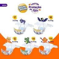 Fralda Pom Pom Protek Jumbo G: Kit com 48 Unidades - imagem 2