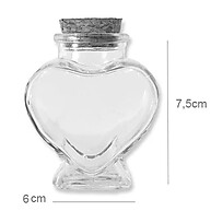 Potes de Vidro Coração 70ml: 50 Unidades! - imagem 2