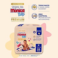 Fralda Turma da Mônica Jumbo P: Kit com 52 Unidades - imagem 2