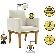Poltronas Decorativas Bege: Kit 7 Unidades - imagem 2