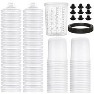 Copos de Tinta Descartáveis para Pistola Automotiva 800ml - Kit Completo com 45 Unidades + Acessórios - imagem 2