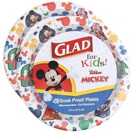 Pratos de Papel Disney Mickey - 21cm, 40 Unidades | Resistentes, Micro-ondas, para Crianças - imagem 2
