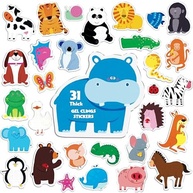 Adesivos de Geleia Animais - 31 Unidades Removíveis e Reutilizáveis para Decoração Infantil - imagem 2