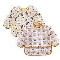 Babador Manga Longa BLW Impermeável - Kit 2 Unidades Estampados Alce e Urso - imagem 3