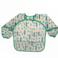 Babador Manga Longa Impermeável BLW - Kit com 2 Unidades Estampa Cactus - imagem 4
