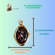 Medalha Arcanjo São Miguel Chapa Resinada 12 unidades - imagem 4