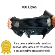 Saco de Lixo Reforçado 100 litros 25 Unidades Suporta até 20kg - imagem 5
