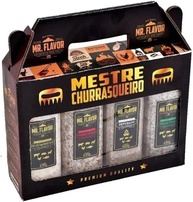 Kit Sal Grosso Temperado Para Churrasco 4 Unidades Mestre Churrasqueiro - imagem 1