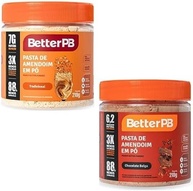 Pasta de amendoim em pó tradicional, chocolate belga - BetterPB - kit 2 unidades 210g - imagem 1