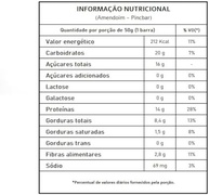Barra de Proteína Pasta de Amendoim Sem Açúcar 50g Pincbar 12 Unidades - imagem 2