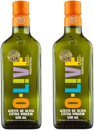 Combo 2 unids. - O-LIVE & Co, Azeite de oliva extra virgem, Chileno, vidro, 450ml - imagem 1