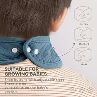 Babadores de musselina para bebês unissex para meninos e meninas, babadores de algodão, babadores ajustáveis para recém-nascidos para baba e dentição - imagem 5