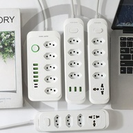 Power Extensão Elétrica Multifuncional: 5 Tomadas Universais + 4 USB + 2 Type-C | 2500W Bivolt | 2m - imagem 3