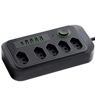 Filtro de Linha Premium: 5 Tomadas Universais + 4 USB (1 Tipo-C) - Segurança e Conectividade Total - imagem 2