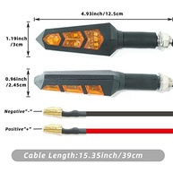 Luzes de Seta LED Universais para Motos Elétricas 36V-60V - Segurança e Estilo - imagem 3