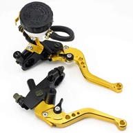 Alavancas de Freio e Embreagem Douradas Universais 22mm para Moto - Estilo e Segurança - imagem 1