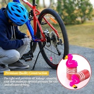 Pacote 4 Tampas Válvula Pneu Bicicleta Flamingo - Acessórios Divertidos e Universais - imagem 4