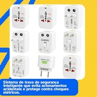 Adaptador de Tomada Universal Premium: Conecte-se em +150 Países | Bivolt e Segurança - imagem 5
