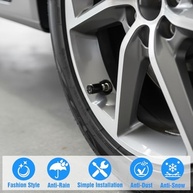 14 Tampas de Válvula de Pneu Bala Preta - Alumínio Universal para Carros, SUVs e Motos - imagem 4