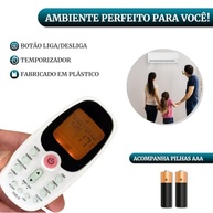 Controle Remoto Universal para Ar Condicionado KOMECO MIDEA COMFEE com Visor Luminoso e Pilhas Inclusas - imagem 5