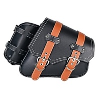 Bolsa de Selim Moto em Couro Sintético PVC: Alforje Lateral Impermeável Universal com Porta-Copo - imagem 2