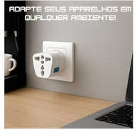 Kit 2 Adaptadores Tomada Universal Europa/UK para Brasil 10A Bivolt - Viagem e Eletroportáteis - imagem 4