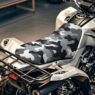 Capa de Assento SEANATIVE Camuflada Preta: Proteção Universal Impermeável e Antiderrapante para Quadriciclos e Motos - imagem 1