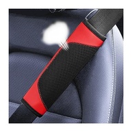 BESULEN: Capa Protetora Universal para Cinto de Segurança de Carro (2 Unidades) - Conforto e Segurança em Couro e Malha Respirável (Vermelho) - imagem 2