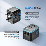 Adaptador Universal de Viagem Unidapt UA-101: Carregue 6 Dispositivos em Qualquer Lugar! - imagem 4