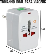 Adaptador de Tomada Universal Premium: Viaje Conectado em +150 Países! - imagem 3